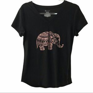 No Boundaries T-Shirt Black w/ Rose Gold Elephant